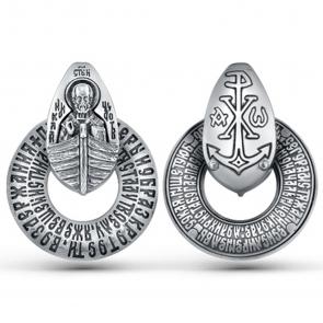 Подвеска-иконка Св.Николай из черненого серебра Иордань БМ-П-574 Св.Николай фото